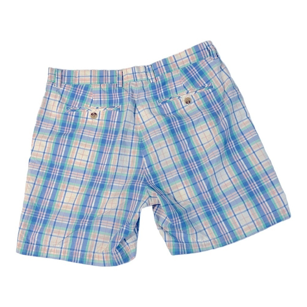 Men’s Vineyard Vines Breaker Shorts. Size 33 Waist. blue/pink plaid - Picture 2 of 7